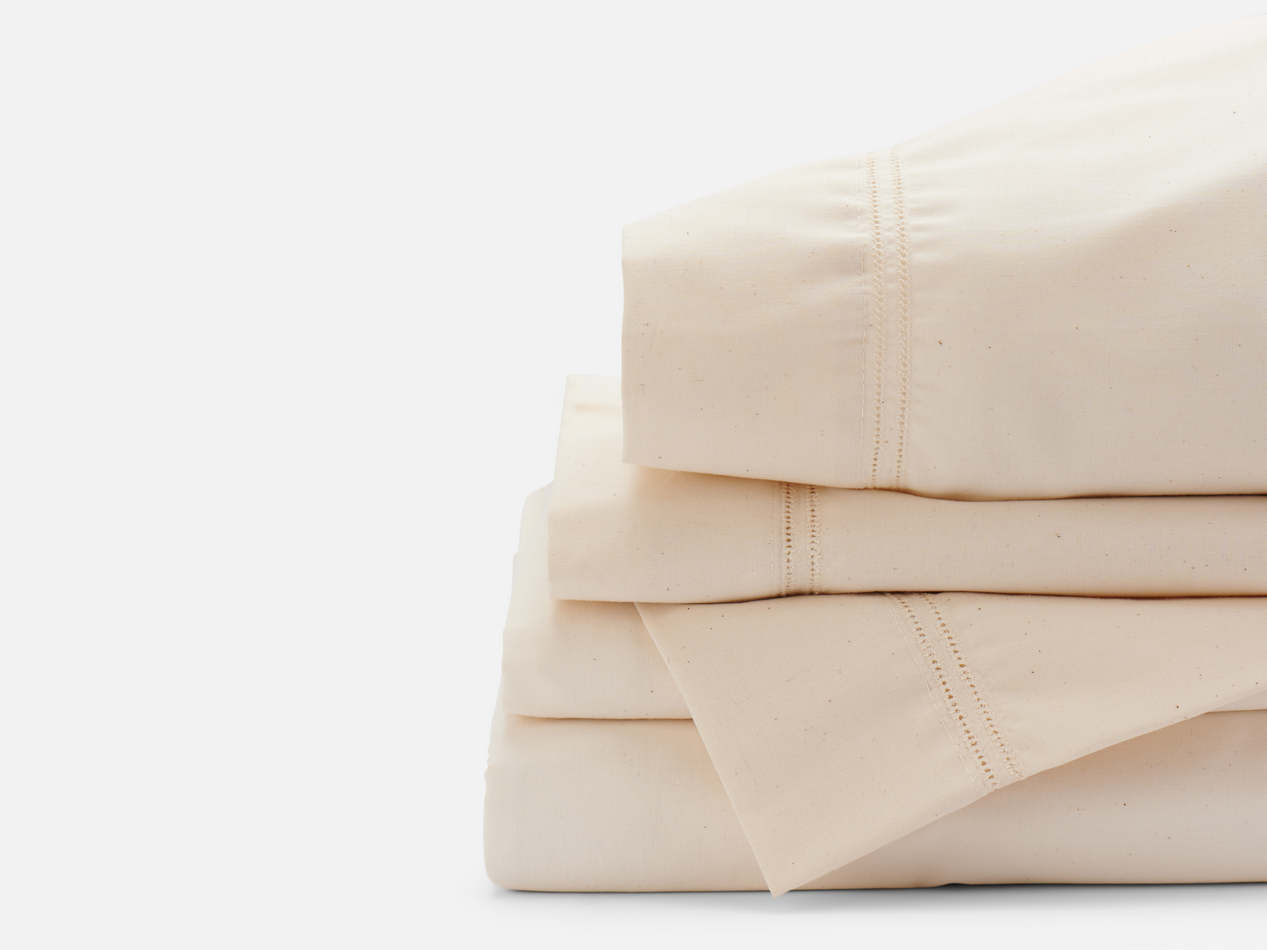 Hemstitched Sheet Sets - Natural